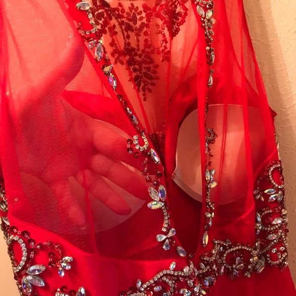 Rachel Allan Red Pageant Dress - Picture 7 of 8